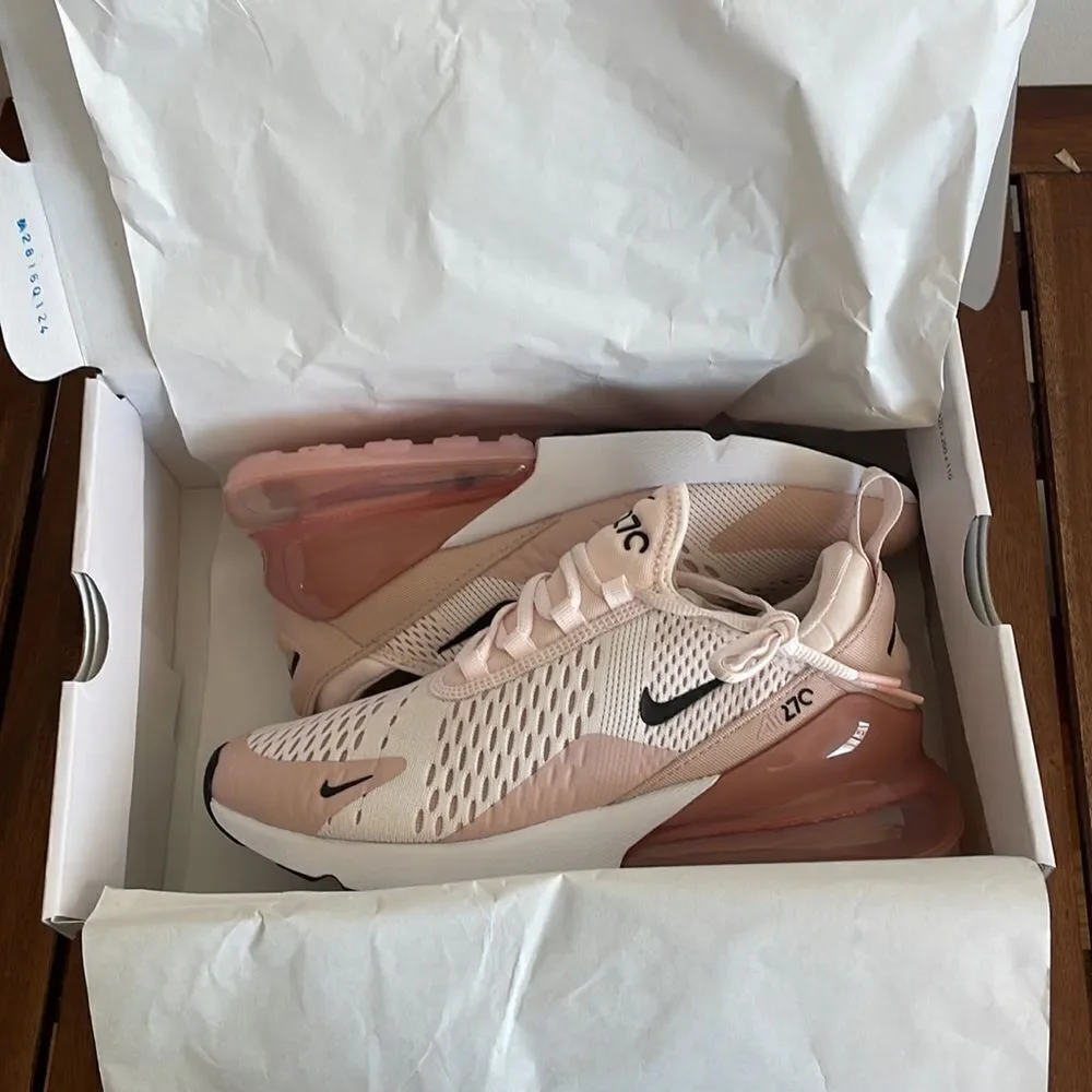 Nike Air Max 270 Light Soft Pink USA Women Size 9.5/UK 7/EU 41(AH6789-604)